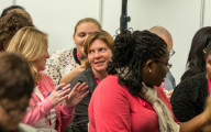 Group discussion in a mock court session at last yer's event