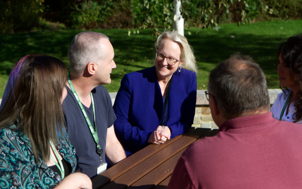 South Gloucestershire Council director Chris Sivers talking to staff