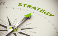 Dial pointed at the word 'strategy'