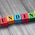 Blocks spelling out the word 'funding'