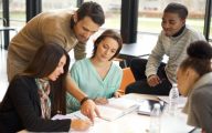 Group of colleagues learning together