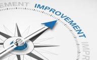 Image of compass arrow pointing to word 'improvement' (credit: Coloures-Pic / Adobe Stock)