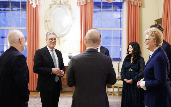 Keir Starmer meets Ealing council staff and Beam CEO Alex Stephany at Downing Street