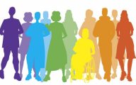 Rainbow of silhouettes