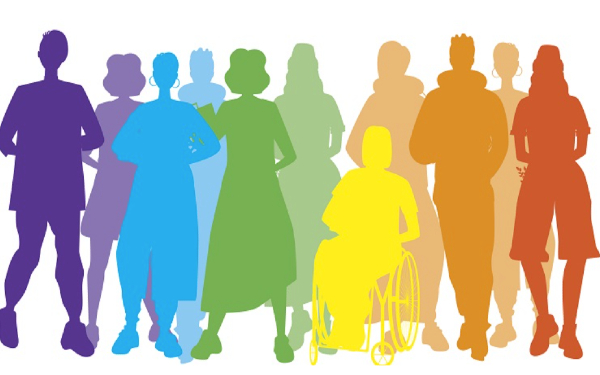 Rainbow of silhouettes
