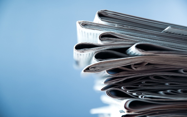 A pile of newspapers