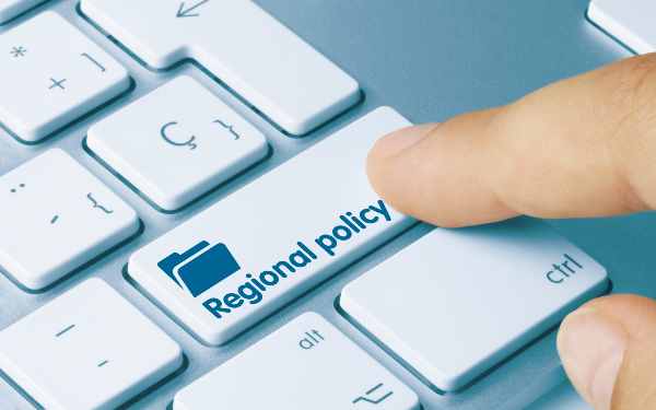 Regional policy key on keyboard