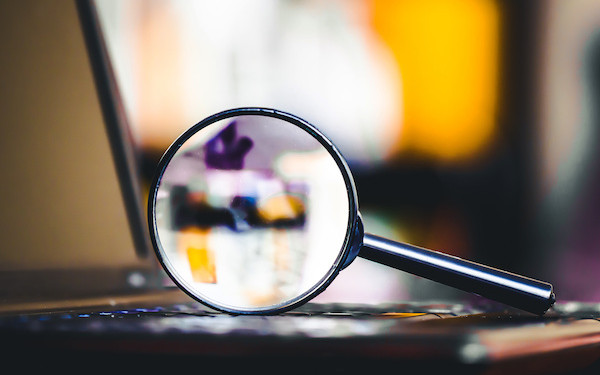 Image of laptop and magnifying glass (credit: Paweł Michałowski / Adobe Stock)