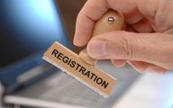 registration printed on rubber stamp
