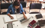 Image of student at work