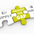 Jigsaw puzzle showing supply demand gap