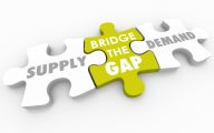 Jigsaw puzzle showing supply demand gap