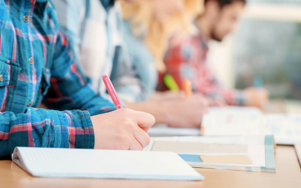 Students studying