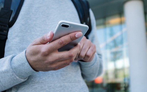 teenager with phone