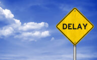 DELAY - road sign information illustration