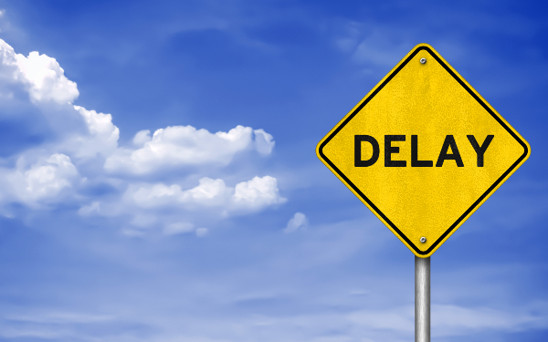 DELAY - road sign information illustration