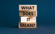 Blocks spelling out 'what does it mean?'