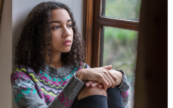 Teenage girl in care