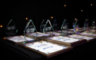 Social Worker of the Year Awards trophies